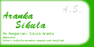 aranka sikula business card
